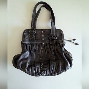 Cole Haan Dark Brown Leather Shoulder Bag